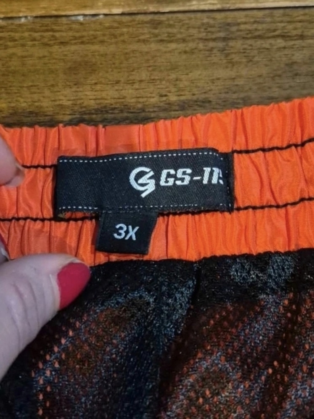 GS-115 Men's Hustle Orange Bandana Swim Trunks 3X - Picture 3 of 4